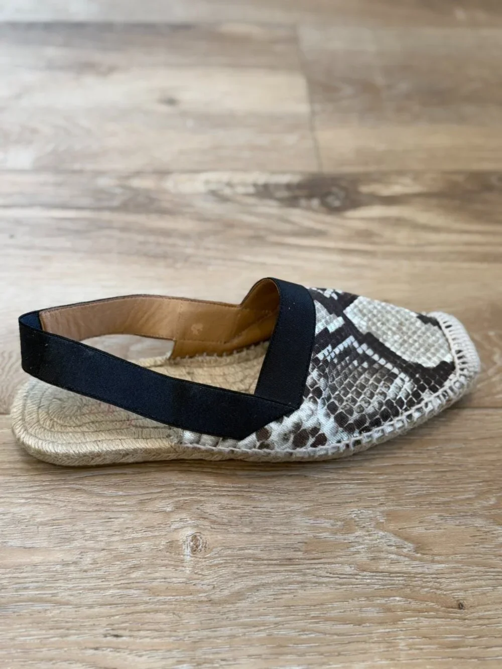 Castañer Slingback Espadrilles in Snakeskin Print size 9.5